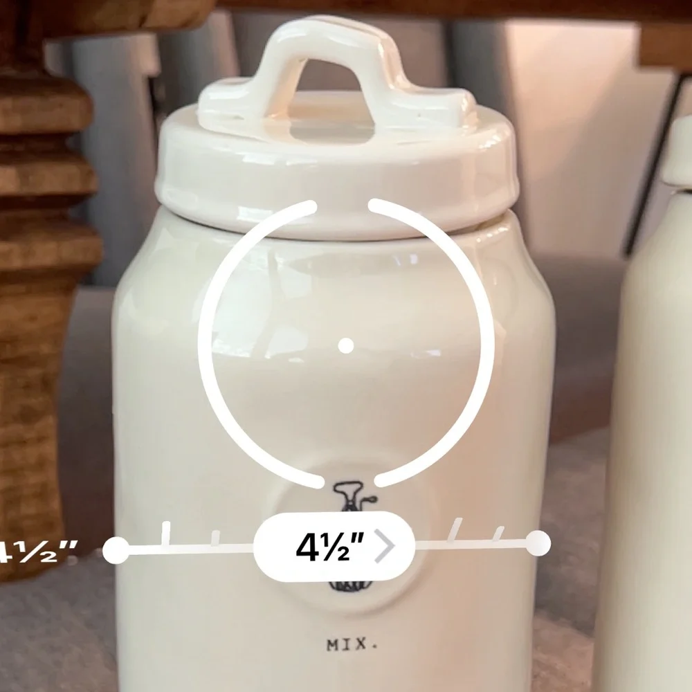 2 Rae Dunn Cream Ceramic mix Kitchen Canisters